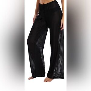 Jordan Taylor Sheer Wide-Leg Cover Up stretch Pants Size L